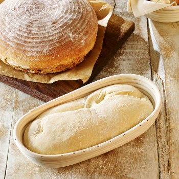 koszyk do chleba, kosz do wyrastania chleba, domowy chleb, koszyk koszyk do wyrastającego chleba, koszyk do garowania, koszyk rattanowy do chleba